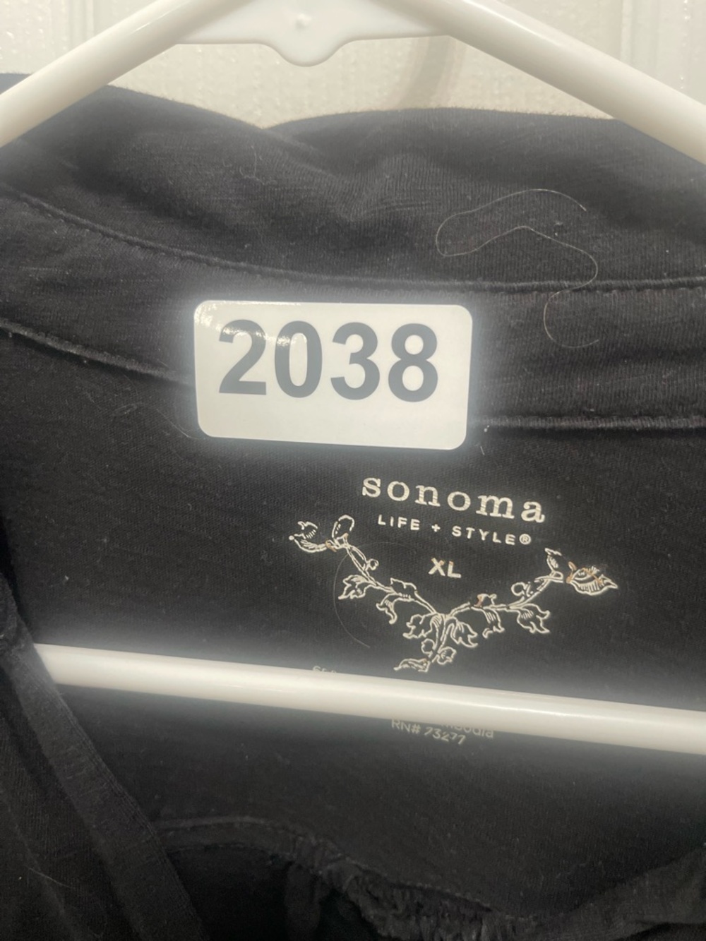 Sonoma Black Collared Button-Front Knit Blouse - image 7